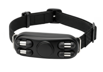 Modern black anti bark collar for dogs helps train pets effectively now