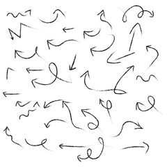 Hand Drawn Arrow Collection - Sketch Style Directional Pointers and Curved