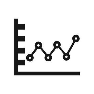 Line graph icon showing data analysis and business growth