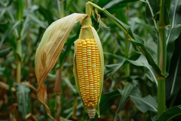 Golden Harvest Capturing Corn in a Natural Setting