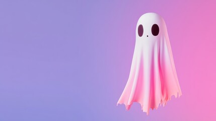 Ghostly figure with a creepy face is floating in the air. The image has a creepy and eerie mood, with the ghostly figure being the main focus