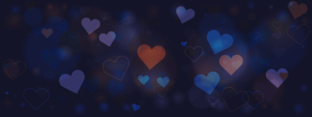 Colorful Heart Background for Romantic Designs, Valentine's Day, Love Themes, or Wedding Invitations