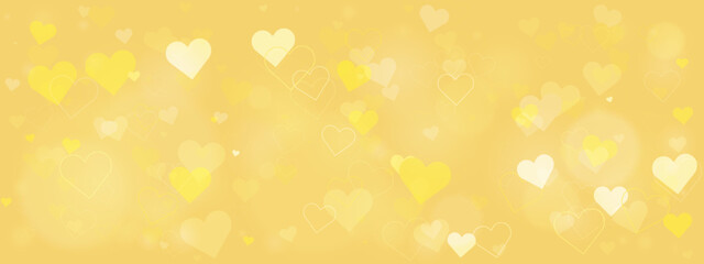 Yellow Heart Background for Design Projects, Artistic Creations, or Celebratory Themes