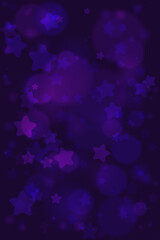 Colorful Abstract Background with Stars and Bokeh Effects for Digital Design
