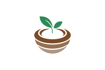 plants and soil environment logo design vector