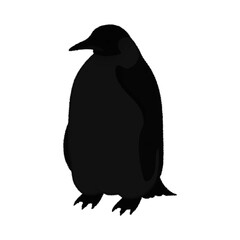penguin silhouette isolated on white