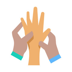 Hand Massage Icon - Flat Color