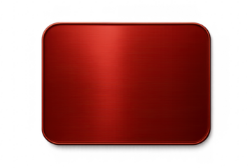 Red brushed metal banner with rounded corners