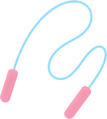 Obraz premium Jump rope icon transparent background alpha channel pastel fitness cardio workout summer activity clipart isolated PNG for branding social media and web design