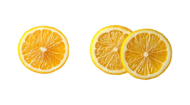 Slice of Lemon on Transparent Background