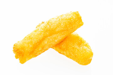 Carimañola, fried cassava dough balls filled with cheese or meat