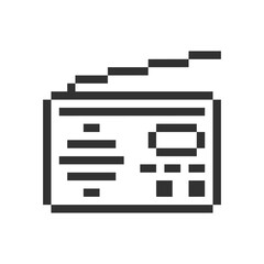 radio device retro pixel art