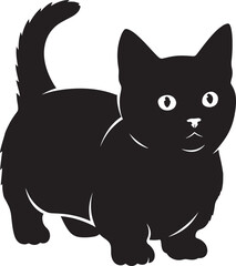 Charming cat silhouette cute feline design domestic animal clipart kitten graphic pet outline friendly kitty profile elegant feline art feline lover's gift idea