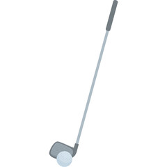 Golf Club and Ball With Transparent Background Ready for Sports And Games Design Elements