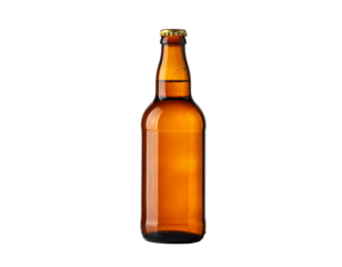Beer bottle  isolated on a transparent background.