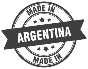 Made in Argentina round sign. Made in Argentina stamp.