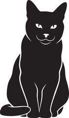 Elegant feline silhouette a graceful cat design pet graphics animal clip art home decor wall art sticker decal