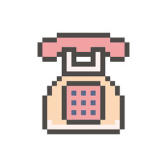 telephone call retro pixel art