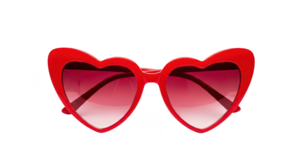 Red Heartshaped Sunglasses On Black Background