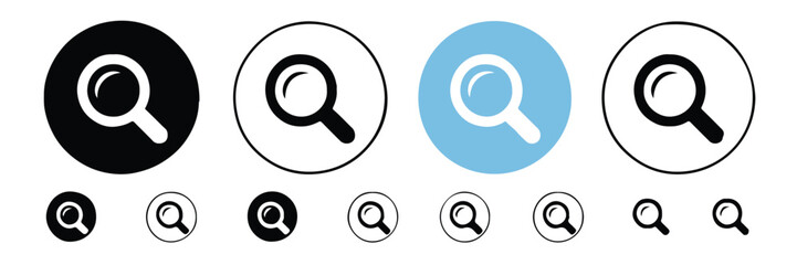 modern search magnifying glass icon bundle ui elements toolbar buttons scalable vector ai eps jpeg png