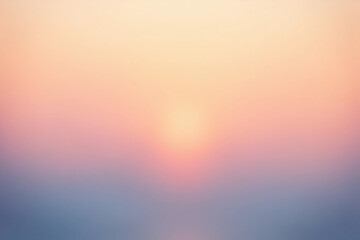 Obraz premium Aesthetic blurry sunset gradient background with soft transitions of light peach, pink, and blue for artistic designs.