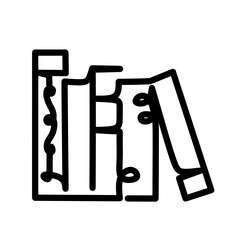 stack of book continues line icon