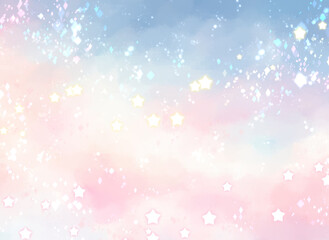 メルヘンな星空の背景