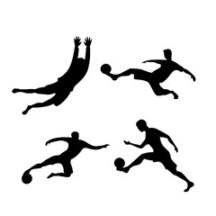 Soccer silhouette football vectors fun
