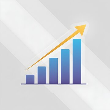 Gr&aacute;fico de barras ascendentes con una flecha que atraviesa el &uacute;ltimo nivel, s&iacute;mbolo de superaci&oacute;n y crecimiento profesional
