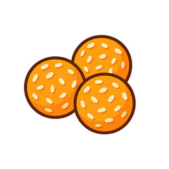 Golden sesame ladoo sweets