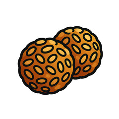 Til ladoo sweets with jaggery texture