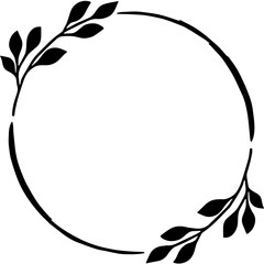 Silhuotte black and white frame natural