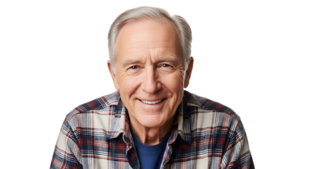 Happy Mature Man Smiling Senior Adult Face Portrait Cheerful Expression