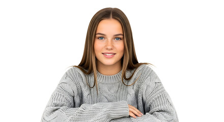 Portrait of a Smiling Young Woman Pretty Youthful Female Happy Model