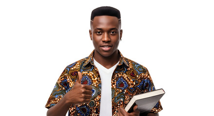 Confident student book African education learning studying knowledge success