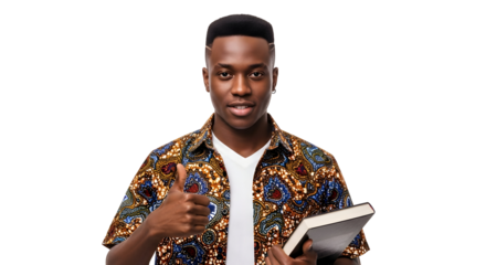 Confident student book African education learning studying knowledge success