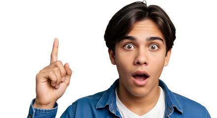 Smart Youthful Thinking Idea Concept Excited Brunette Boy Revelation
