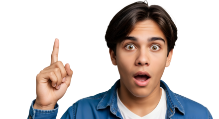 Smart Youthful Thinking Idea Concept Excited Brunette Boy Revelation