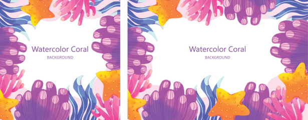 Colorful aquatic theme Vectors 