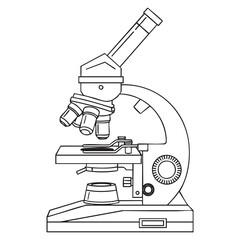 Magnify discovery with this detailed scientific microscope outline for your next project