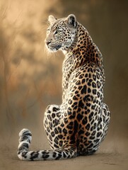 Fototapeta premium leopard, cat, jaguar, generation AI 