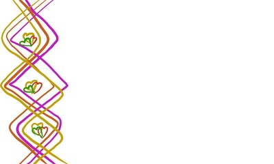 Abstract color background with flower and copy space for text