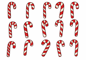 Festive Candy Canes Pattern A Sweet Christmas Treat Background