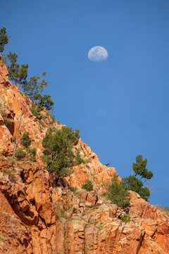 Moon, Simpson's Gap. Northern Territory, Australia