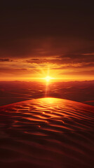 desert view at sunset