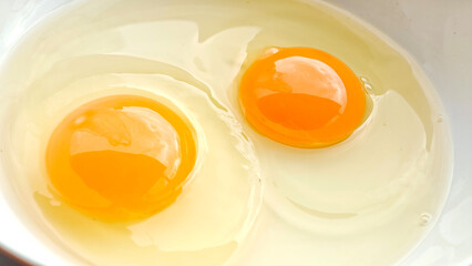 Fresh eggs on a plate