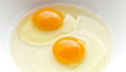 Fresh eggs on a plate