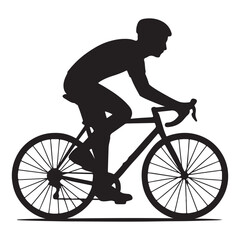 cyclist silhouette vector