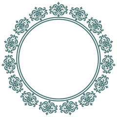 Classic Floral Round Frame Border Element