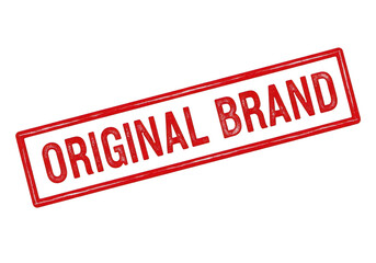 Fototapeta premium Red neon sign original brand isolated on transparent background